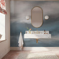 The Silent Horizon, Dusty Blue Mural Wallpaper - room preview 03