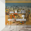 Winter Beach Postcard Mural Wallpaper - room preview 03