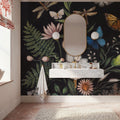 Gothic Botanical Mural Wallpaper - room preview 03