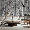 Silver Birch Symphony Mural Wallpaper - room preview 03