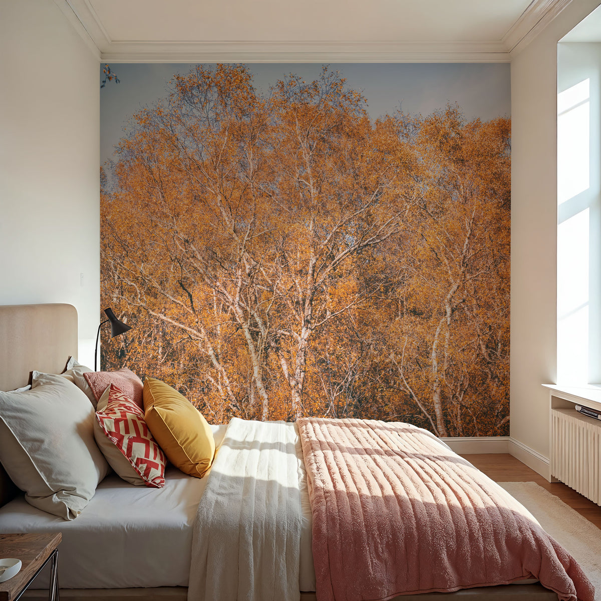 Amber Birch Woods Mural Wallpaper - room preview 03