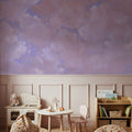 Painted Dreamy Clouds, Aura Indigo Mural Wallpaper - room preview 03