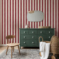 Sino Vertical Lines, Red Mural Wallpaper - room preview 03