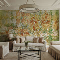Pale Foliage Mural Wallpaper - room preview 03