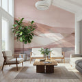 Warm Geometric Mountain Mural Wallpaper - room preview 03