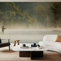 Gone Fishing Mural Wallpaper - Neutral Tone - room preview 03
