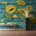 Sunflower Walls Mural Wallpaper - room preview 03