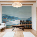 Geo Mountain Mural Wallpaper - room preview 03