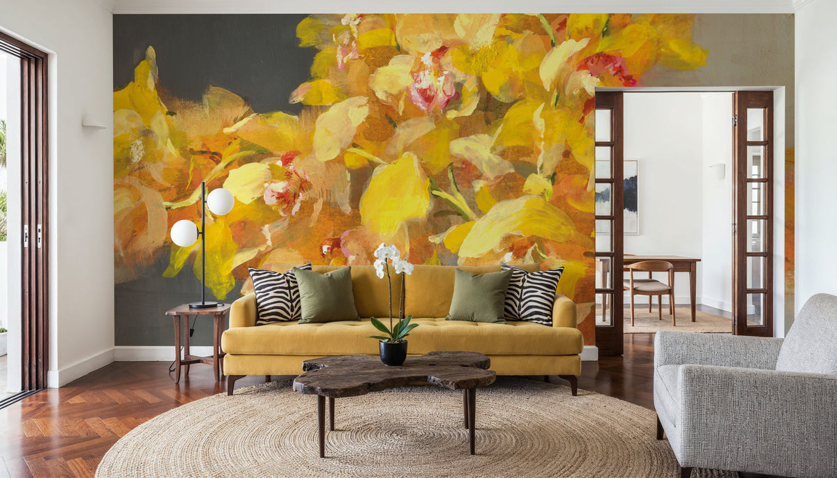 Orchid Dreaming Mural Wallpaper - room preview 03