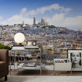Paris Skyline and Sacre Coeur Basilique Mural Wallpaper - room preview 03