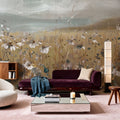 Meadow Stroll Neutral Mural Wallpaper - room preview 03