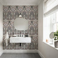 Floral Art Deco Aura, Sand Mural Wallpaper - room preview 03