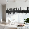 Ithaca New York Skyline Black & White Mural Wallpaper - room preview 03