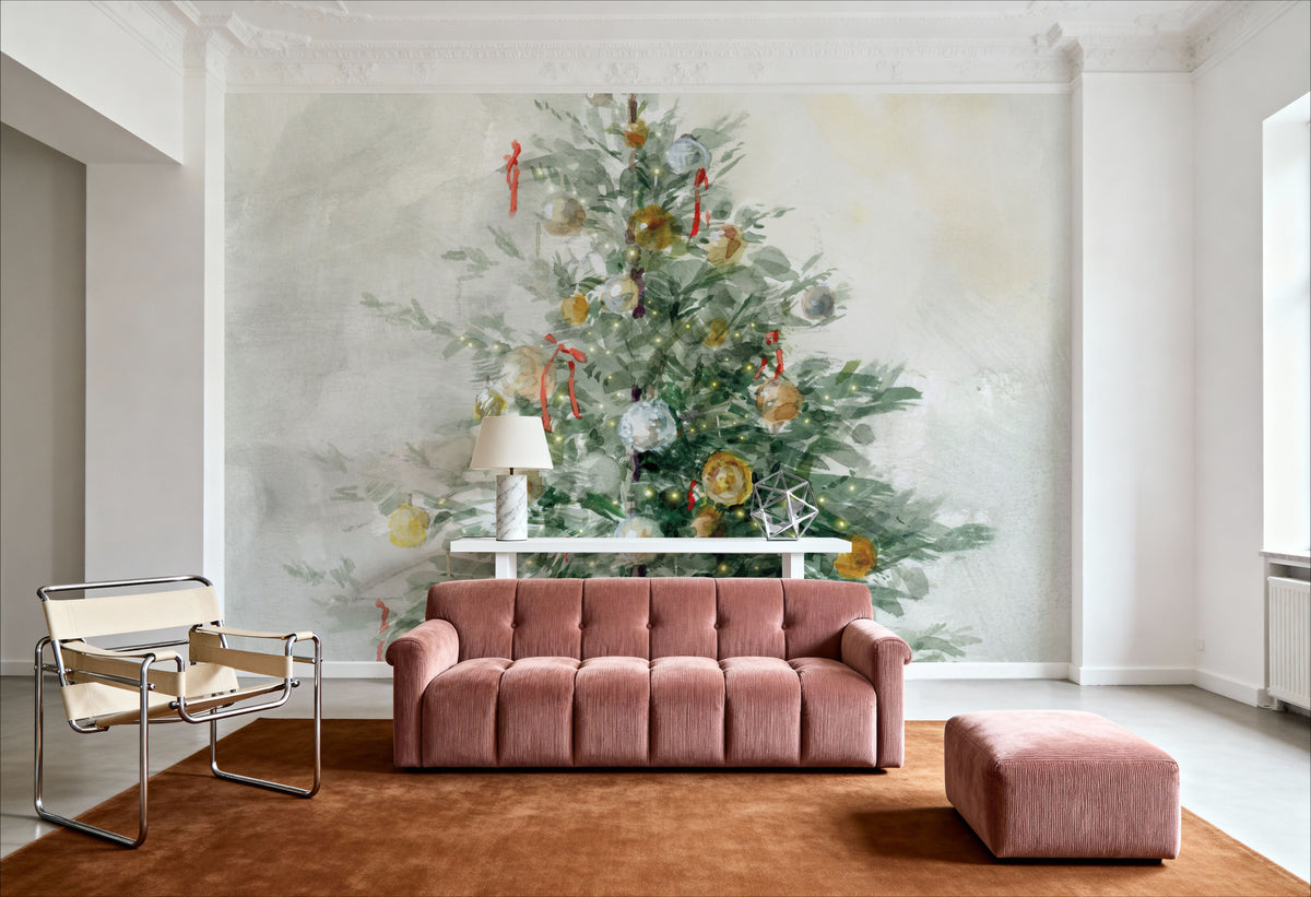 Vintage Holiday I Mural Wallpaper - room preview 03