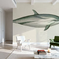 Striped Dolphin Mural Wallpaper - room preview 03