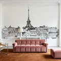 Paris Skyline IV Mural Wallpaper - room preview 03
