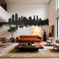 San Diego California Skyline Black & White Mural Wallpaper - room preview 03