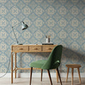 Tile It Up Blue Mural Wallpaper - room preview 03