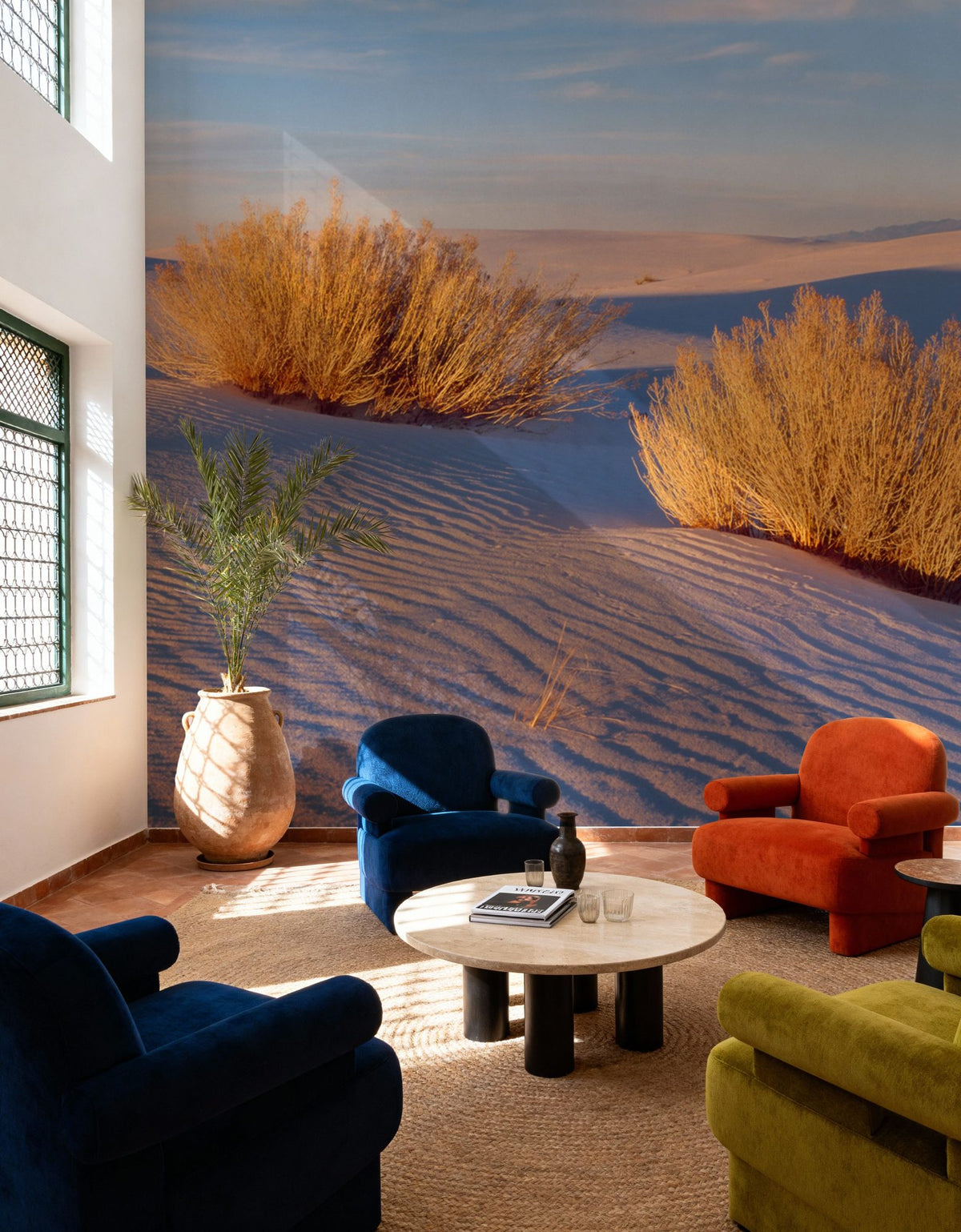 Golden Dune Shadows Mural Wallpaper - room preview 03