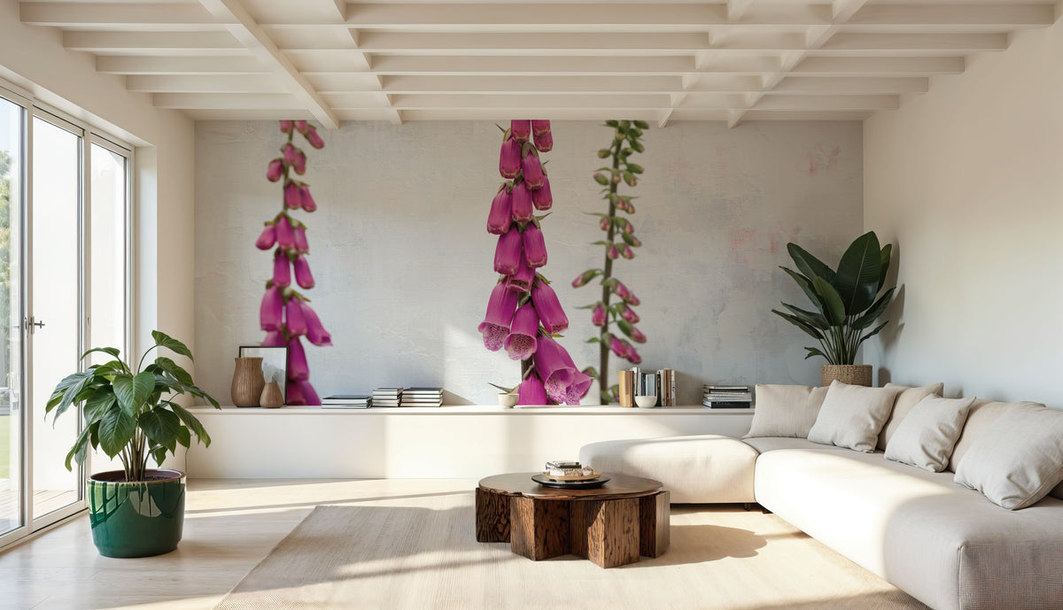 Foxgloves Mural Wallpaper - Light Tone - room preview 03