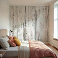 Botanical Wall Brown Mural Wallpaper - room preview 03