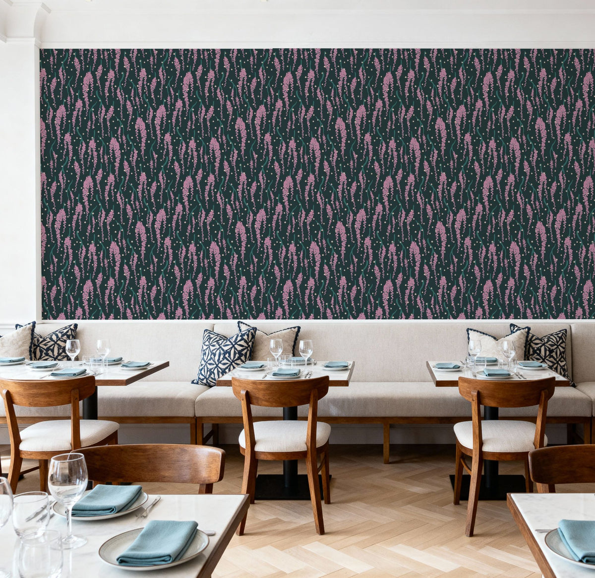 Purple Chain Tree Mural Wallpaper - room preview 03