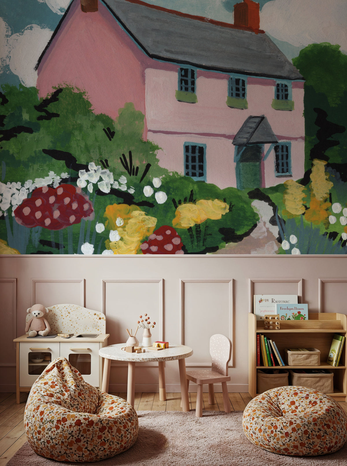 Full Bloom Cottage II Mural Wallpaper - room preview 03