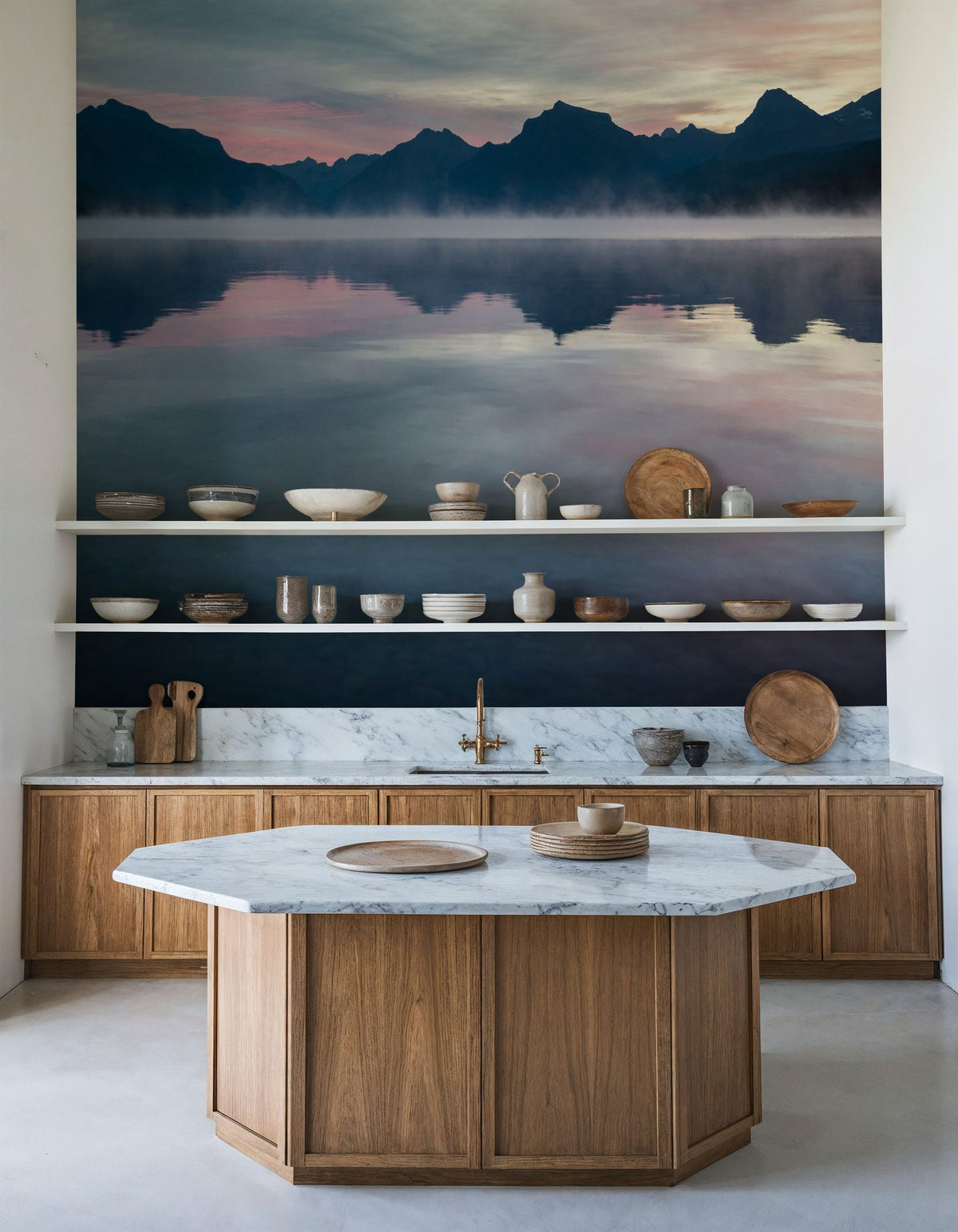 Lake Sunrise Mural Wallpaper - room preview 03