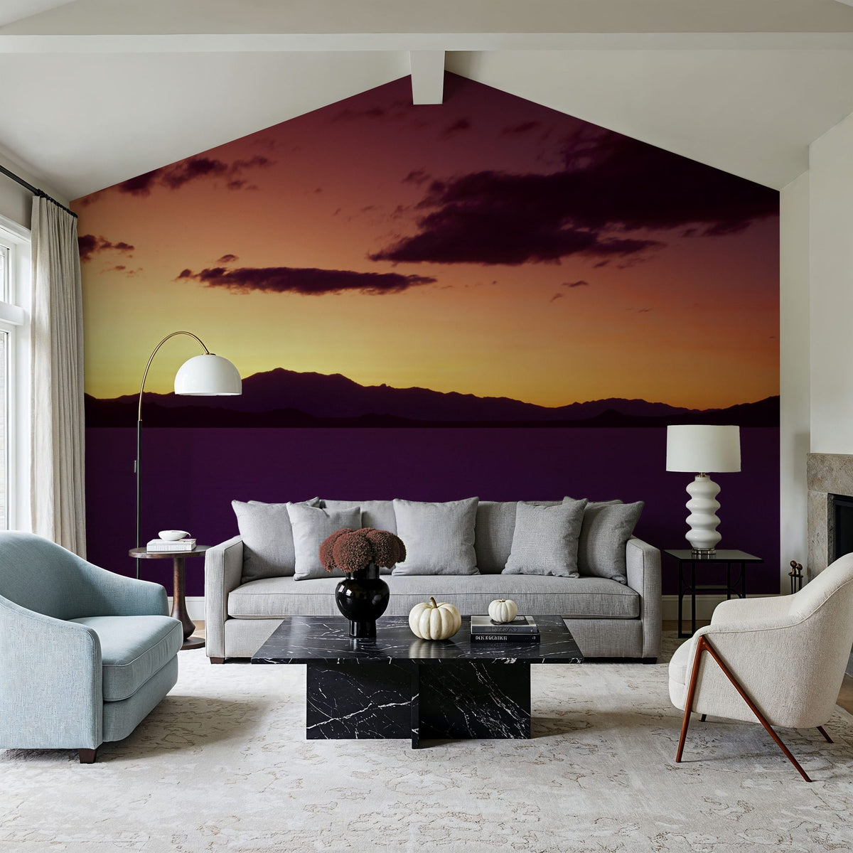 Painted Desert Horizon Mural Wallpaper - room preview 03