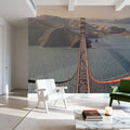 Golden Gate From Above Mural Wallpaper - room preview 03