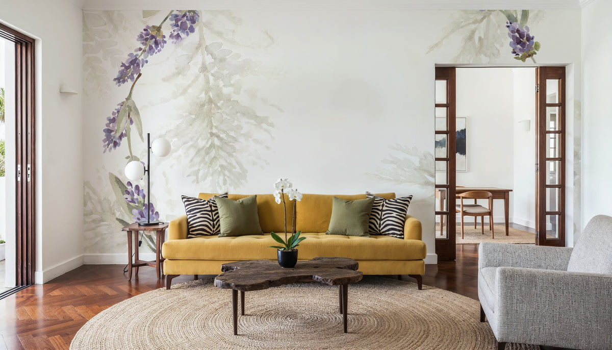 Fresh Lavender V Mural Wallpaper - room preview 03