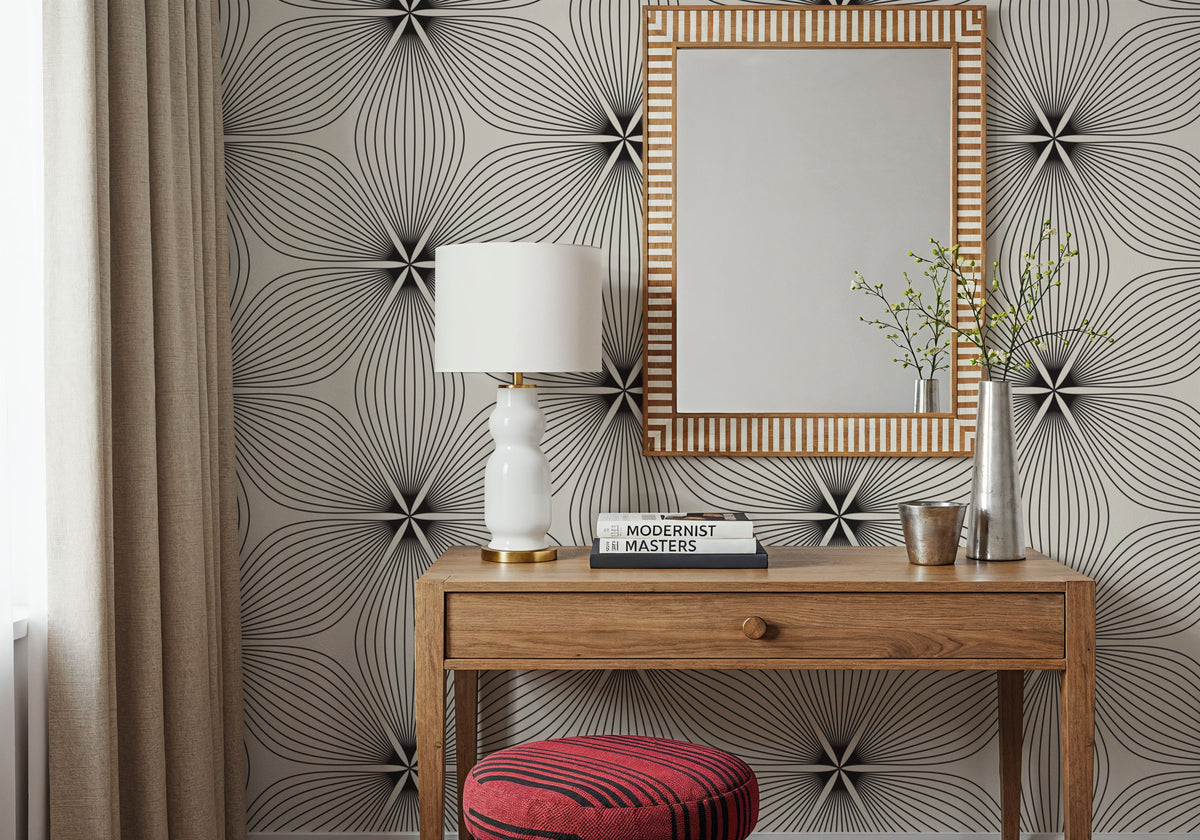 Deco Bloom Mural Wallpaper - room preview 03