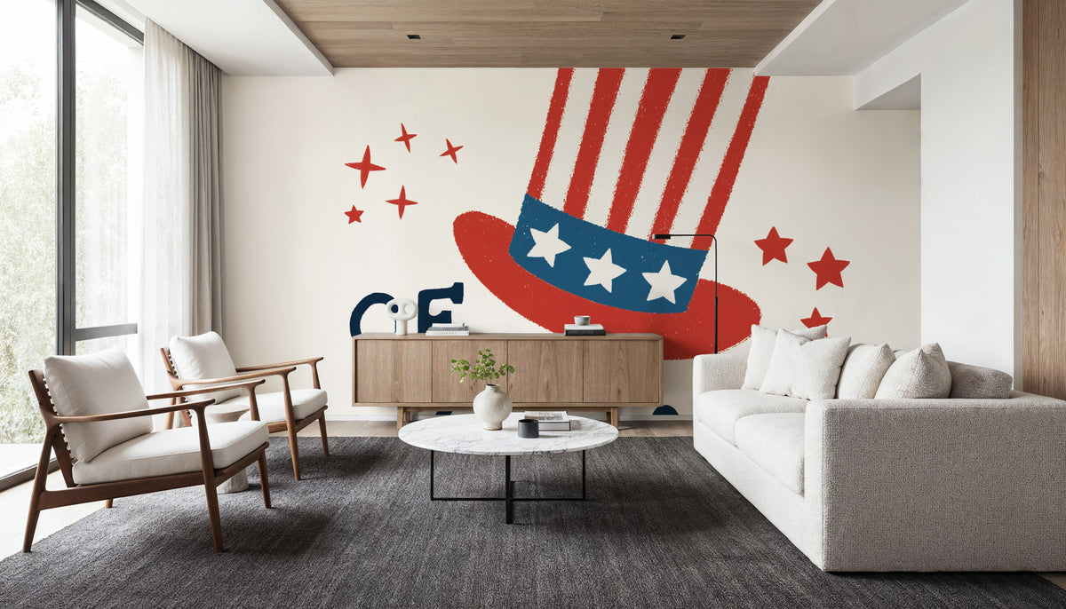 Stars and Stripes III Liberty Mural Wallpaper - room preview 03