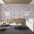 Flowers and Berries Purple Mural Wallpaper - room preview 03