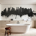 Tokyo Japan Skyline Black & White Mural Wallpaper - room preview 03