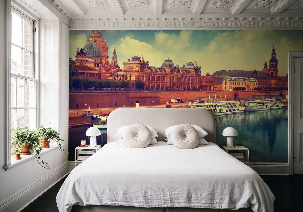 Baroque Riverfront Mural Wallpaper - room preview 03