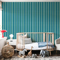 Kala Lines Green Mural Wallpaper - room preview 03