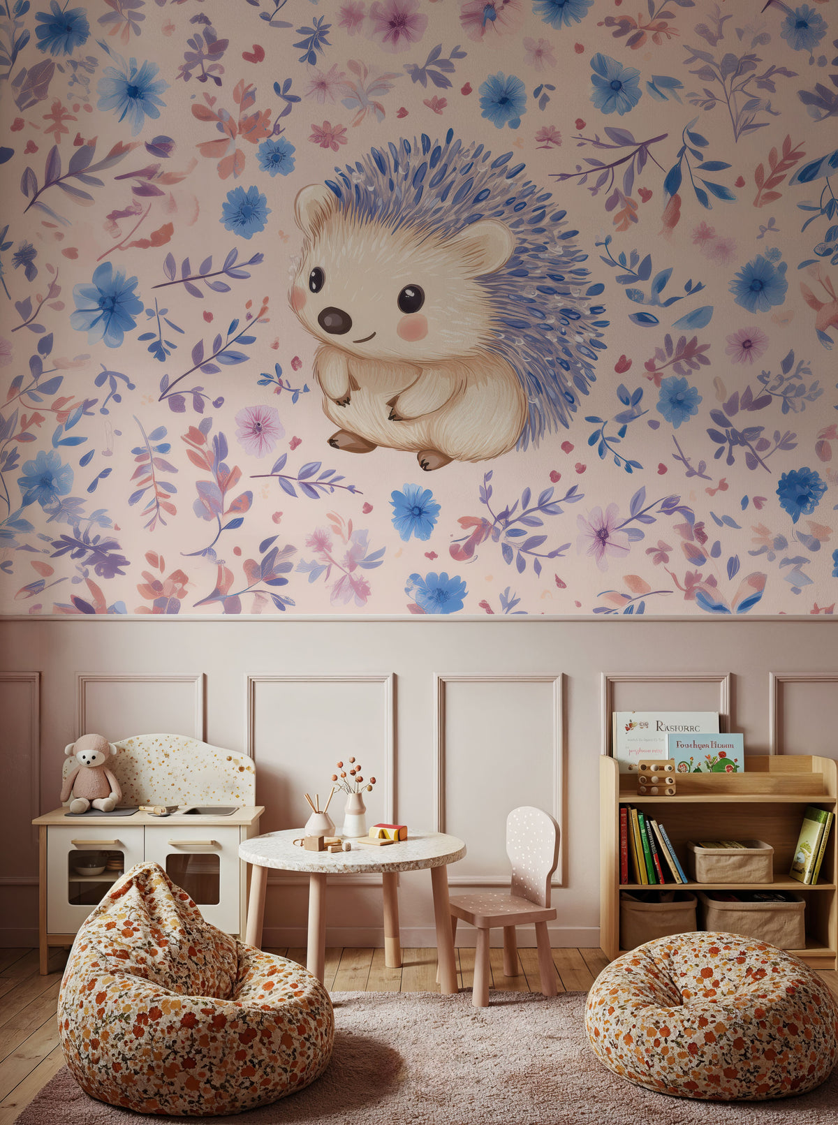 Hedgehog Hope Mural Wallpaper - room preview 03