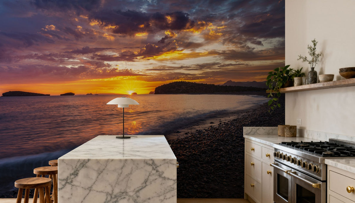 Baja Stone Sunrise Mural Wallpaper - room preview 03