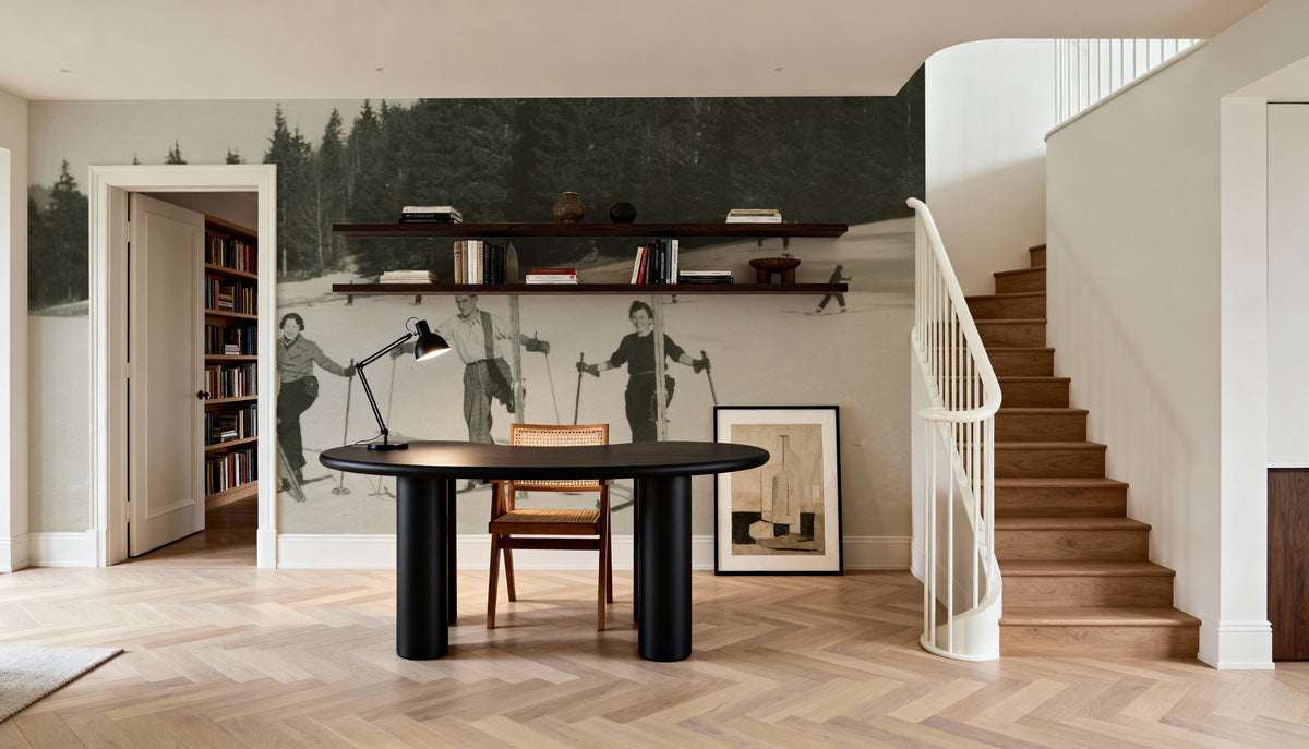 Wooden Skis Mural Wallpaper - room preview 03
