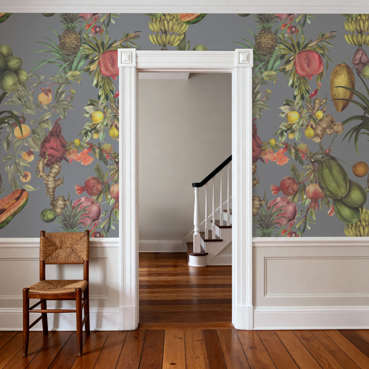 Juicy Fruits, French Blue Mural Wallpaper - room preview 03