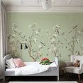Peony Tree, Mint Mural Wallpaper - room preview 03