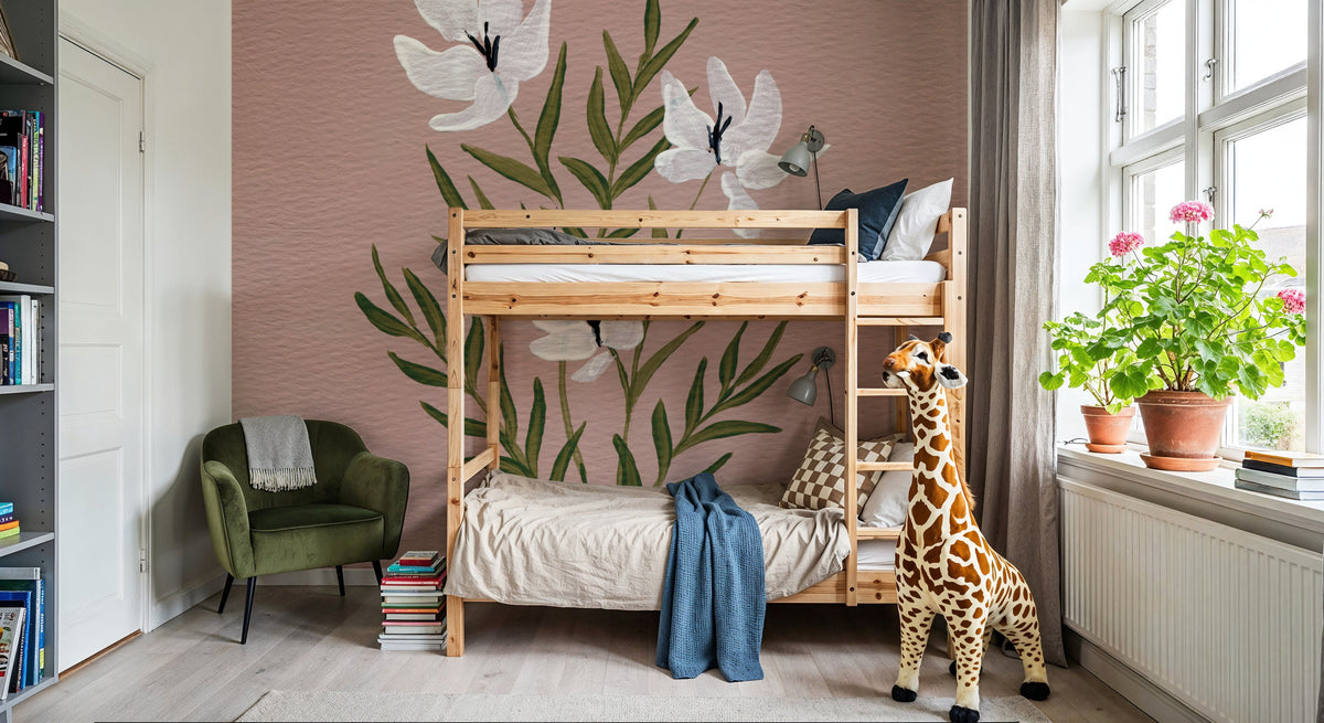 Pretty Little Flower IV Mural Wallpaper - room preview 03