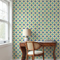 Starcircle Blue Mural Wallpaper - room preview 03