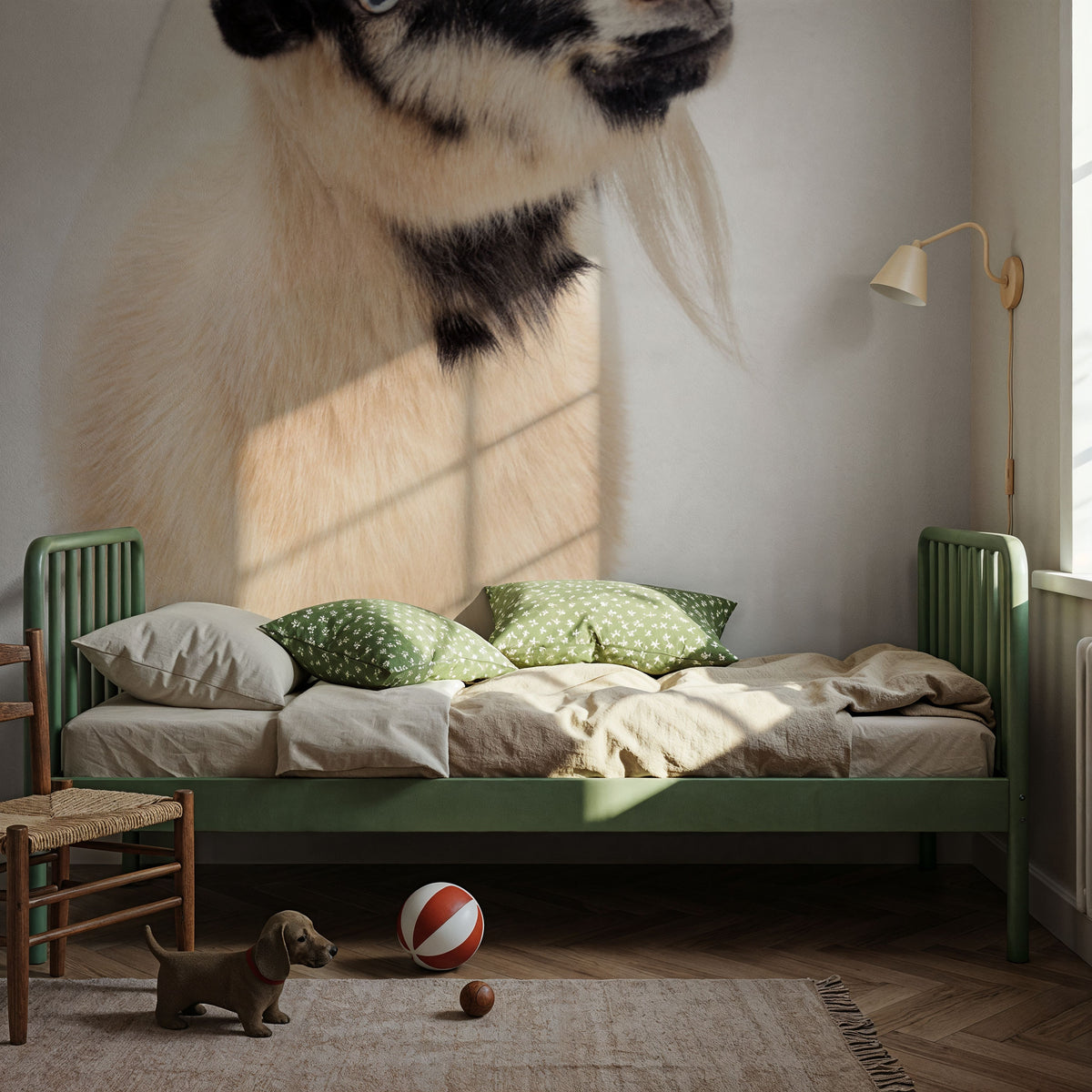 Two Little Goats I Mural Wallpaper - room preview 03