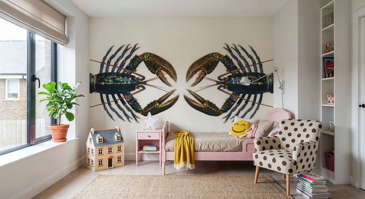 Crimson Crawfish Extravaganza Mural Wallpaper - room preview 03