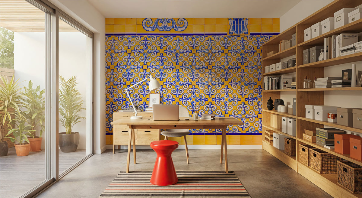 Valencia Tiled Wall Mural Wallpaper - room preview 03