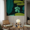Plant Toss I Mural Wallpaper - room preview 03