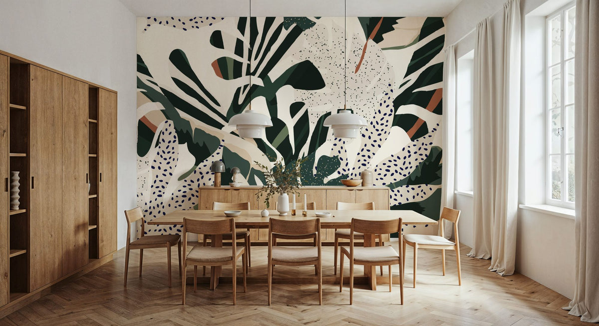 Monstera Vibes Mural Wallpaper - room preview 03