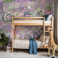 Graffiti Love, Lavender Mural Wallpaper - room preview 03